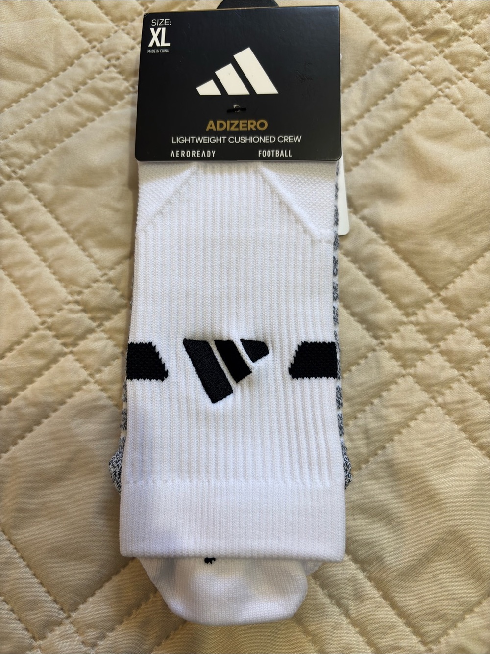 adidas Men’s size 12-16 Adizero Lightweight Cushioned Crew Socks